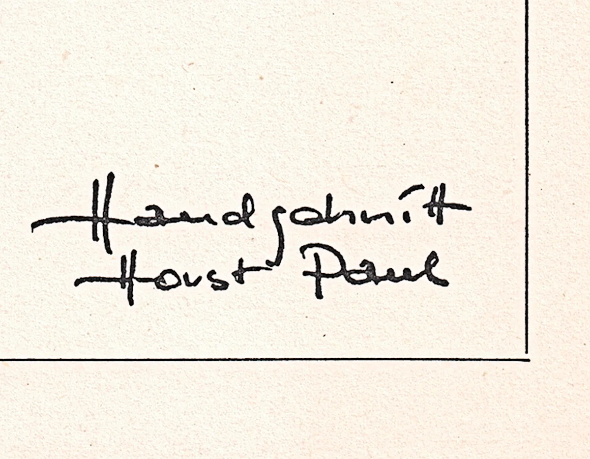 Original Scherenschnitt Herrenportrait  - Handschnitt Horst Paul 50/60er Jahre